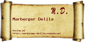 Marberger Delila névjegykártya